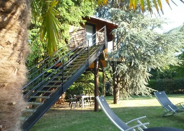 Cabane perchée avec lit king-size, salle d'eau, kitchenette, TV, Wi-Fi et petit-déjeuner inclus - FR-1-306-1237